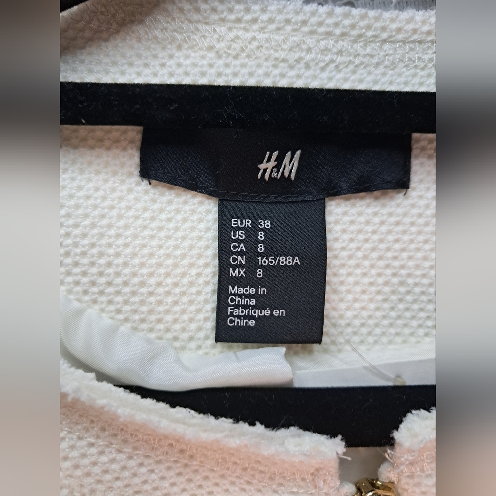NWT H&M White JACKET Size 8 - Picture 4 of 16